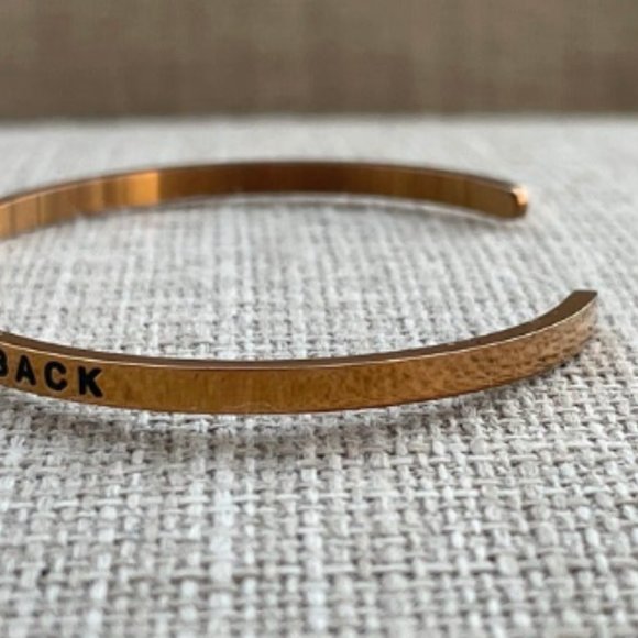 Valentine's Day Mantraband Bracelet Gold Tone "I love You To The Moon and Back" - Picture 9 of 12